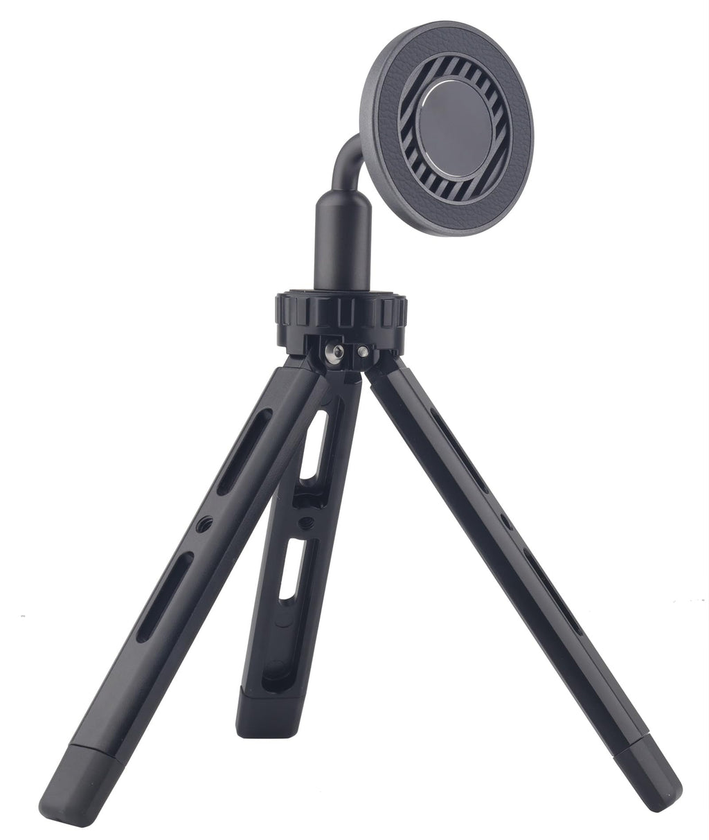 Rigdance Magnetic Tripod Phone Mount for Magsafe Height Adjustable Mini Tripod for iPhone 16/15/14/13/12 Series Heavy Duty Metal Phone Tripod Holder